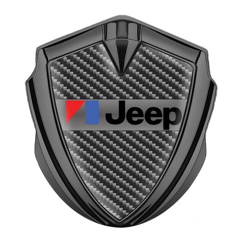 Jeep Selbstklebendes Metallaufkleber Emblem Graphit Tonfarbe Dunkles Carbon Auflage 