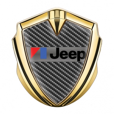 Jeep Selbstklebendes Metallaufkleber Emblem Goldtonfarbe Dunkles Carbon Auflage