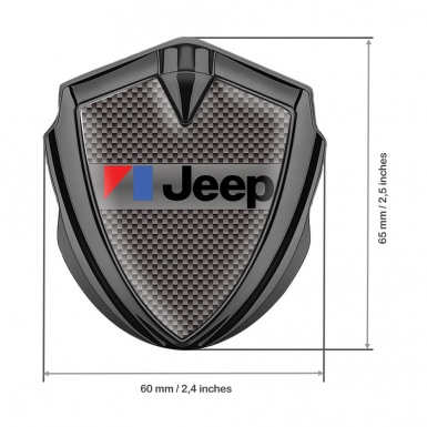 Jeep Emblem Logo Schriftzug Aufkleber Graphit Tonfarbe Braun Kohlenstoff Auflage 