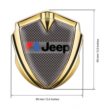 Jeep Emblem Logo Schriftzug Aufkleber Goldtonfarbe Braun Kohlenstoff Auflage