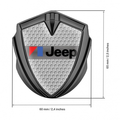 Jeep Seitenflugel Emblem Aufkleber Graphit Tonfarbe Wabeneffekt Auflage 