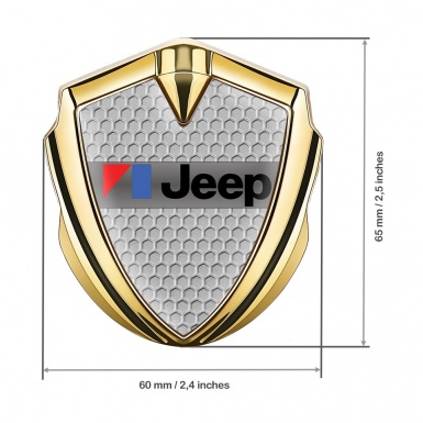 Jeep Seitenflugel Emblem Aufkleber Goldtonfarbe Wabeneffekt Auflage