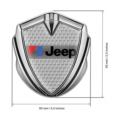 Jeep Seitenflugel Emblem Aufkleber Silbertonfarbe Wabeneffekt Auflage