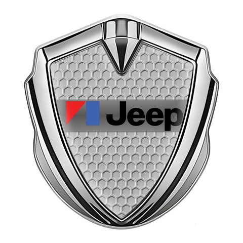 Jeep Seitenflugel Emblem Aufkleber Silbertonfarbe Wabeneffekt Auflage