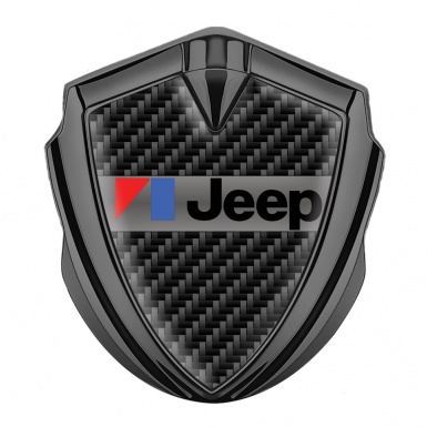 Jeep Emblem Abzeichen selbstklebend Graphit Tonfarbe Schwarz Kohlenstoff Auflage 