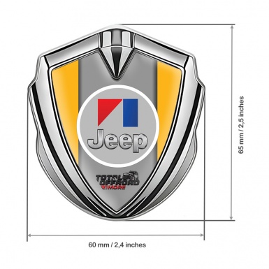 Jeep Emblem Fender Badge Silver Yellow Frames Total Offroad Design