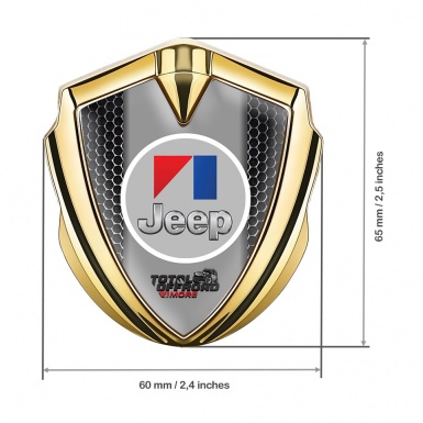 Jeep Fender Emblem Badge Gold Dark Grate Total Offroad Design