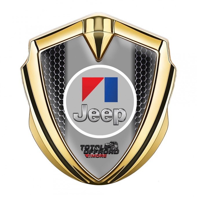 Jeep Fender Emblem Badge Gold Dark Grate Total Offroad Design