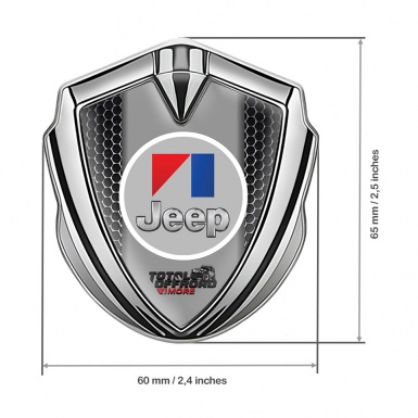 Jeep Fender Emblem Badge Silver Dark Grate Total Offroad Design