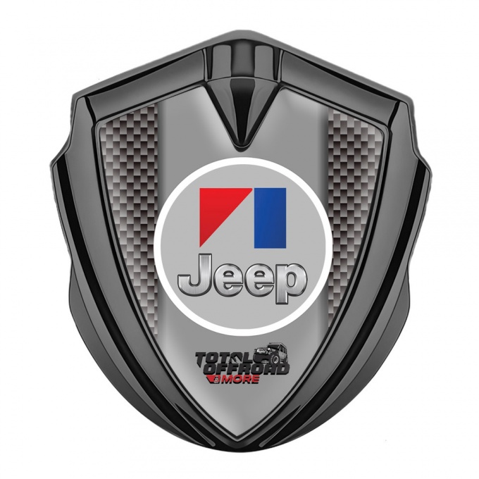 Jeep Domed Emblem Graphite Grey Carbon Total Offroad Design