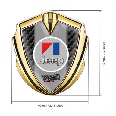 Jeep 3d Emblem Badge Gold Black Carbon Total Offroad Variant