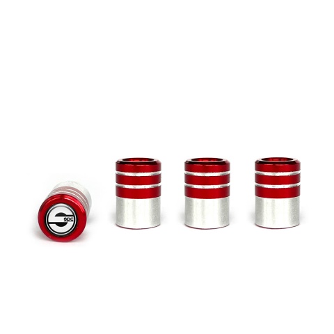 Sparco Valve Steam Caps Red - Aluminum 4 pcs Black Silicone Sticker