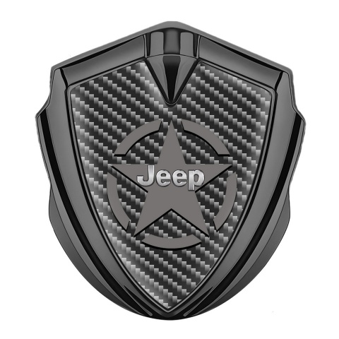 Jeep Emblem Trunk Badge Graphite Dark Carbon Star Logo Design