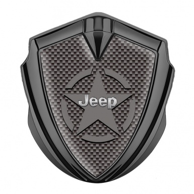 Jeep Emblem Trunk Badge Graphite Grey Carbon Star Logo Design