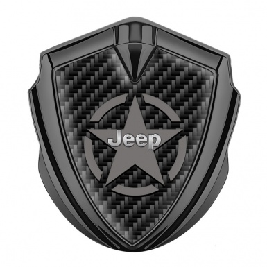 Jeep Emblem Ornament Graphite Black Carbon Grey Star Edition