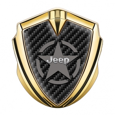 Jeep Emblem Ornament Gold Black Carbon Grey Star Edition