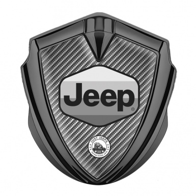 Jeep Emblem Silicon Badge Graphite Light Carbon Greyscale Logo Design