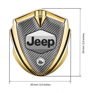 Jeep Emblem Silicon Badge Gold Light Carbon Greyscale Logo Design