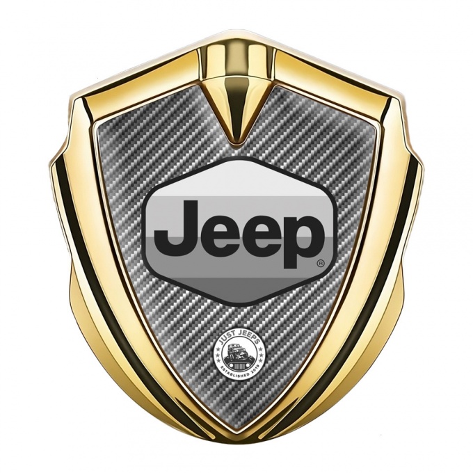 Jeep Emblem Silicon Badge Gold Light Carbon Greyscale Logo Design