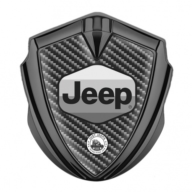 Jeep Badge Self Adhesive Graphite Dark Carbon Greyscale Logo Design