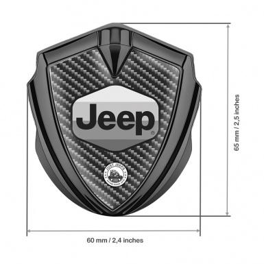 Jeep Badge Self Adhesive Graphite Dark Carbon Greyscale Logo Design