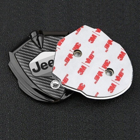 Jeep Badge Self Adhesive Graphite Dark Carbon Greyscale Logo Design