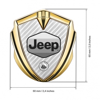 Jeep Emblem Fender Badge Gold White Carbon Greyscale Logo