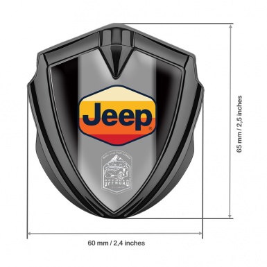 Jeep Emblem Trunk Badge Graphite Black Base Multicolor Logo