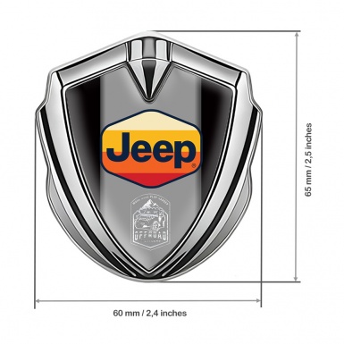 Jeep Emblem Trunk Badge Silver Black Base Multicolor Logo