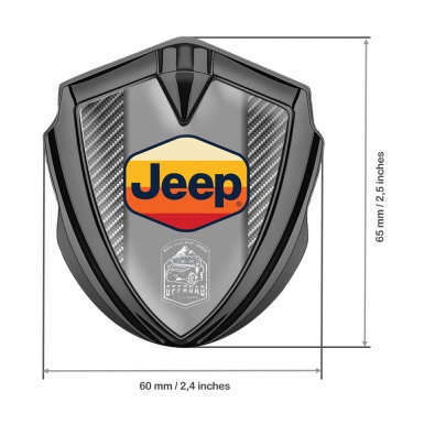 Jeep Domed Emblem Badge Graphite Light Carbon Multicolor Logo Edition