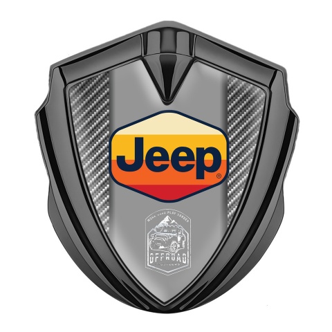 Jeep Domed Emblem Badge Graphite Light Carbon Multicolor Logo Edition