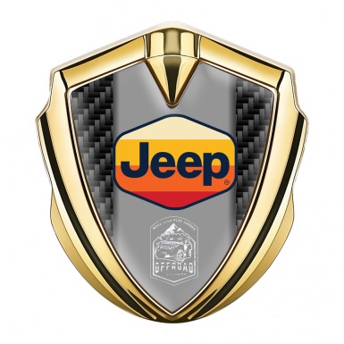 Jeep Emblem Ornament Gold Black Carbon Multicolor Logo Design