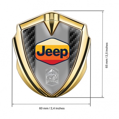 Jeep Emblem Ornament Gold Black Carbon Multicolor Logo Design