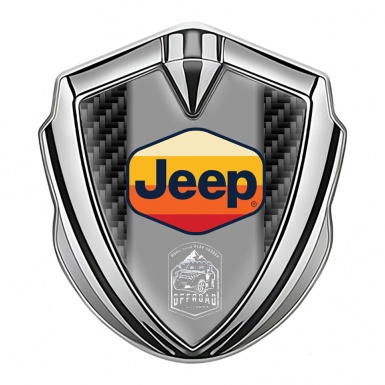 Jeep Emblem Ornament Silver Black Carbon Multicolor Logo Design