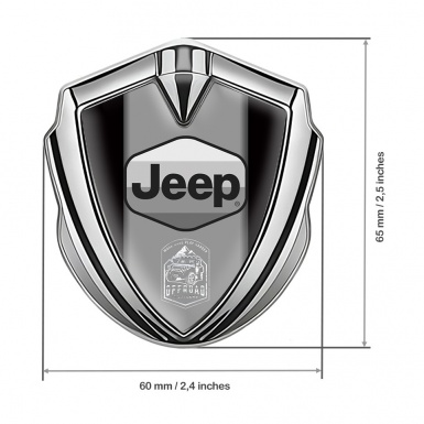 Jeep Bodyside Domed Emblem Silver Black Grey Logo Offroad Motif