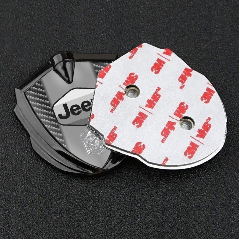 Jeep Badge Self Adhesive Graphite Dark Carbon Grey Logo Offroad Edition