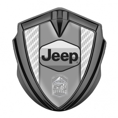 Jeep Fender Emblem Badge Graphite White Carbon Grey Logo Offroad Motif