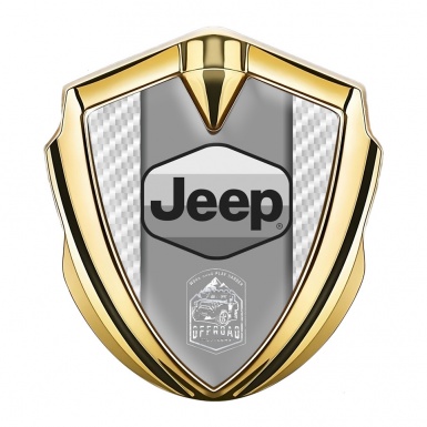 Jeep Fender Emblem Badge Gold White Carbon Grey Logo Offroad Motif