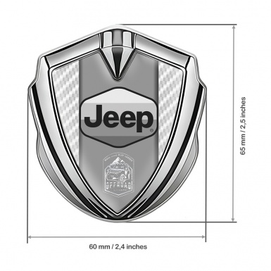 Jeep Fender Emblem Badge Silver White Carbon Grey Logo Offroad Motif