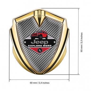 Jeep Bodyside Domed Emblem Gold Light Carbon Wrangler Edition