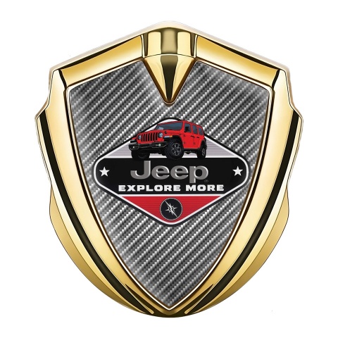 Jeep Bodyside Domed Emblem Gold Light Carbon Wrangler Edition