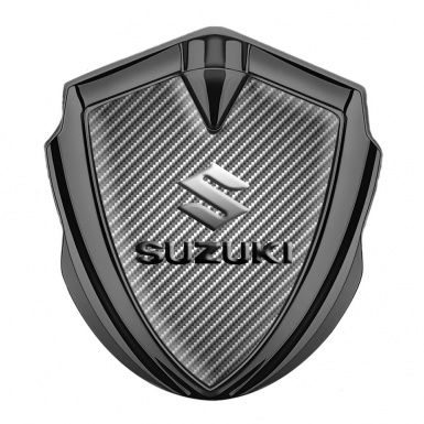 Suzuki Fender Emblem Badge Graphite Light Carbon Emboss Logo Effect