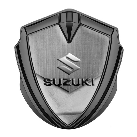 Suzuki Bodyside Domed Emblem Graphite Tarmac Texture Emboss Logo Effect