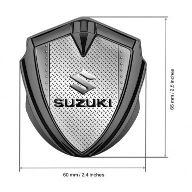 Suzuki Emblem Fender Badge Graphite Treadplate Emboss Logo Effect