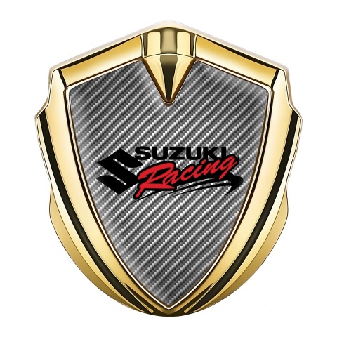 Suzuki Emblem Ornament Gold Light Carbon Racing Logo Design