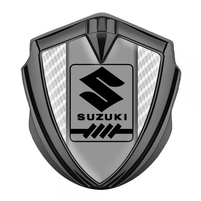 Suzuki Emblem Self Adhesive Graphite White Carbon Black Gearshift Logo