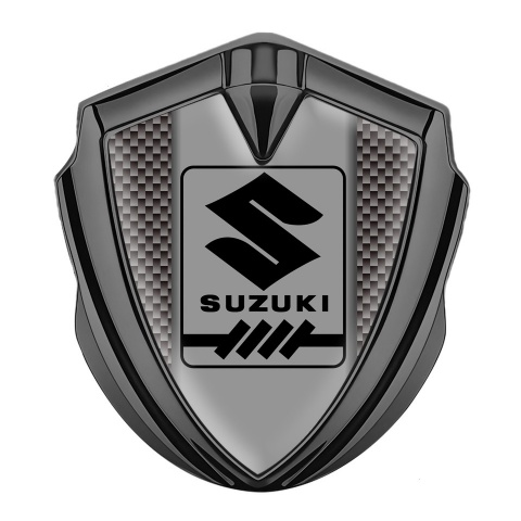 Suzuki Metal Emblem Badge Graphite Grey Carbon Black Gearshift Logo