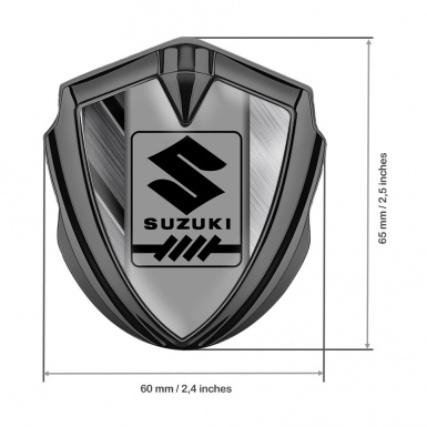 Suzuki Silicon Emblem Badge Graphite Steel Panels Black Gearshift Logo