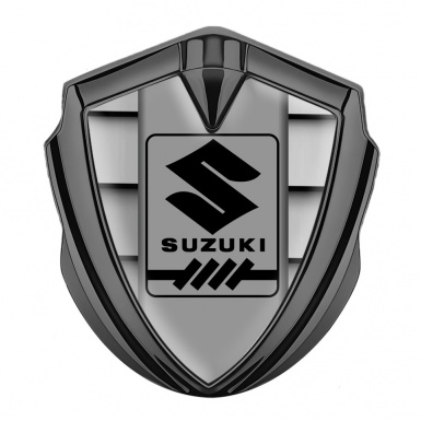Suzuki Emblem Badge Self Adhesive Graphite Grille Motif Gearshift Logo