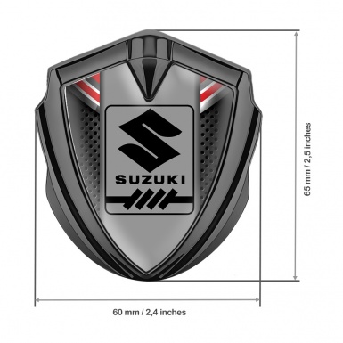 Suzuki Emblem Metal Badge Graphite Dark Grate Black Gearshift Logo